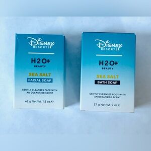 2 - Disney resorts H2O BAR SOAP Sea Salt FACIAL 1.5 oz BATH 2 oz travel New